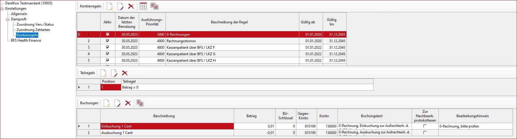 Einstellungen_Dampsoft_Kontierregeln