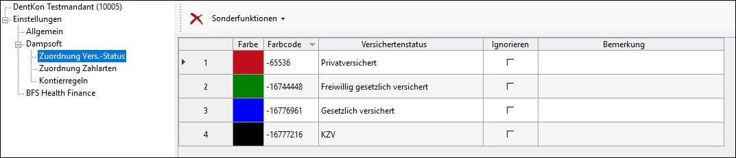 Einstellungen_Dampsoft_ZuordnungVersStatus
